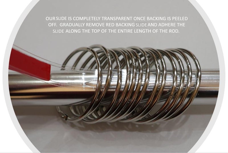 Modtek Curtain and Drapery Ring Slide-Solves Shower and Drapery Rings from catching Allowing Them to Slide Smoothly and Quietly (12 Ft Clear) - Image 2